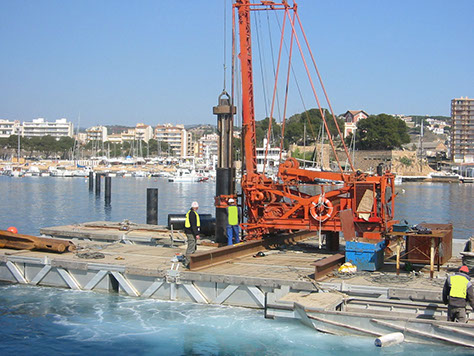 Cravação de estacas e perfurações submarinas m3 marinas